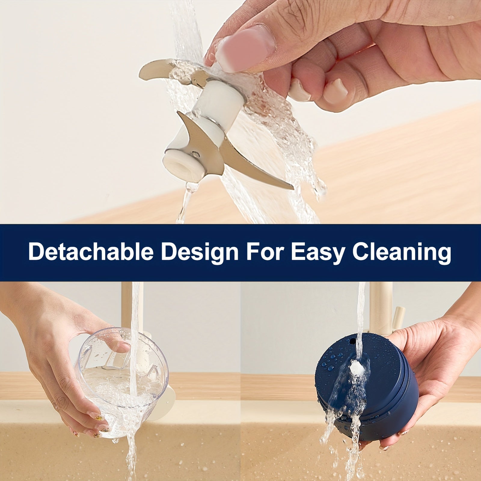 Naibsan Electric Food Chopper, Food Processor, Garlic Masher, Meat Grinder, Type-C, USB Charging, Mini, Small, Meat Masher, Kitchen Gadget, 251ml, 8.45oz, Wireless, Portable, Vegetable Chopper, Onion, Ginger, Chili Pepper.