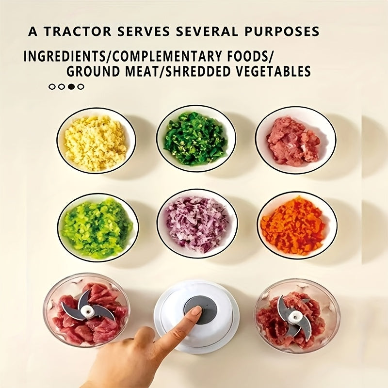 [Electric Garlic Press] USB Rechargeable Electric Garlic Press And Chopper, Mini Kitchen Garlic Mincer, Crusher