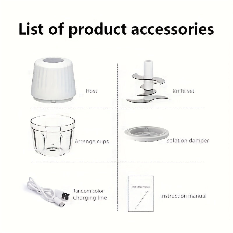 [Electric Garlic Press] USB Rechargeable Electric Garlic Press And Chopper, Mini Kitchen Garlic Mincer, Crusher