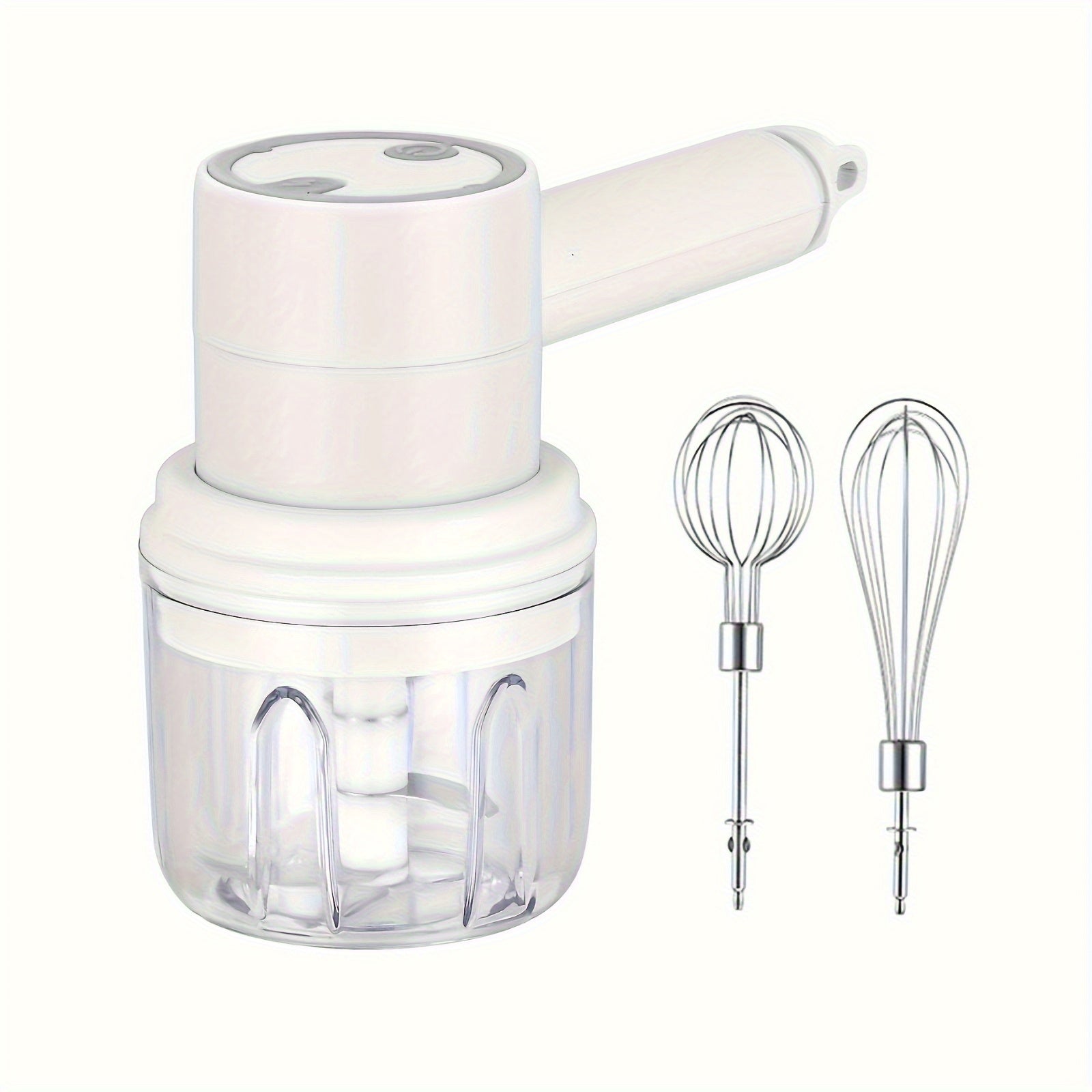 Cordless Electric Garlic Chopper And Egg Whisk, a 2-In-1 Hand Mixer That Is USB Rechargeable. This Set Features a 3-Speed Adjustable Egg Beater And Garlic Mincer, Ideal for Baking, Making Cakes, Cookies, Butter Tarts, And Chopping Onions, Vegetables,