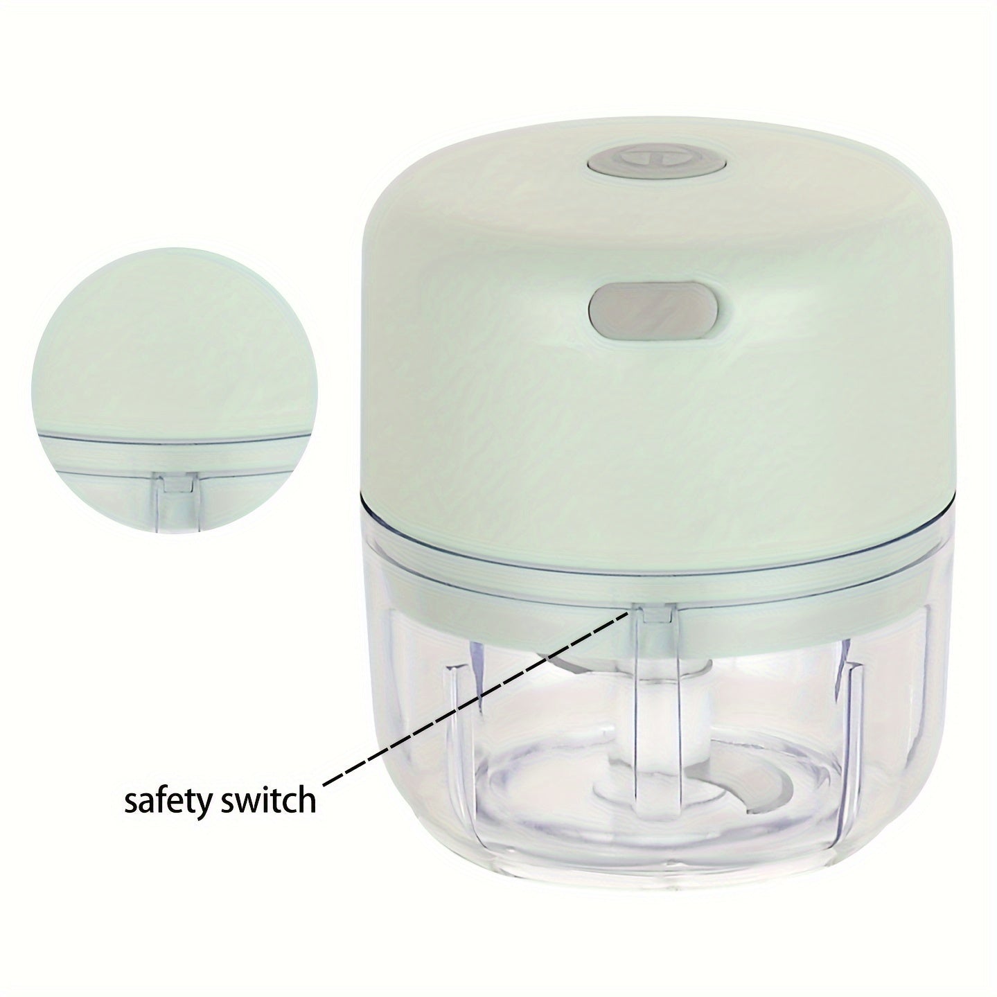[Mini Food Processor] Portable Mini 1pc Food Processor | Electric Garlic Mincer with Stainless Steel Blades, USB Rechargeable 1200RPM Wireless Kitchen Blender, Speed Control, Easy Clean, 250ML Capacity, Lithium Battery