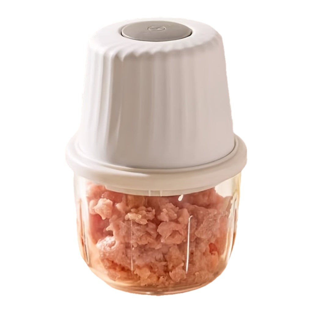 Electric Rechargeable Portable Cordless 400ml Mini Food Processor - Versatile Garlic/Veggie/Onion Chopper, Blender with Stainless Steel Blade for Nuts, Chili, Minced Meat, Spices & More