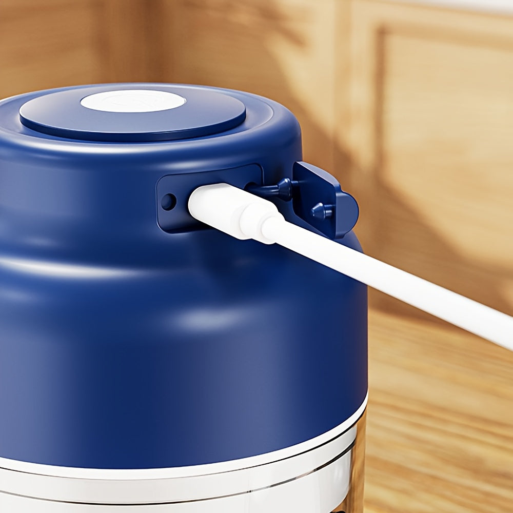 SENBOWE 320ml Six-Leaf Electric Garlic Mincing Device, Wireless Mini Garlic Press, Automatic Stirring Garlic Peeler, Kitchen Garlic Puller And Supplementary Food Machine