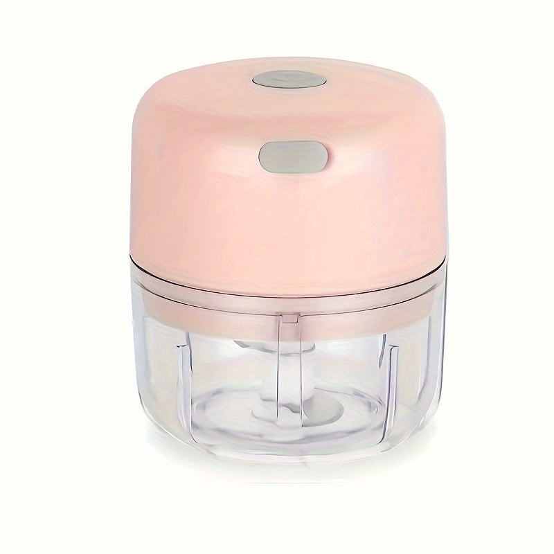 Efficient USB Rechargeable Mini Chopper: 3.38oz/8.45oz Versatile Garlic& Meat Grinder, Fast 1000 RPM Motor- Perfect Kitchen Companion