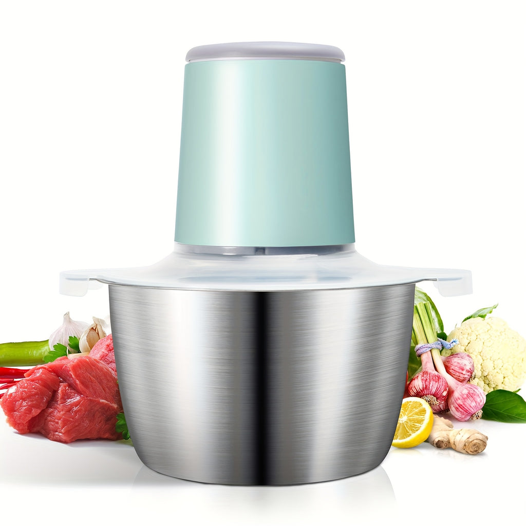 Food Chopper, Food Processor Mini Electric, 2L 148W, Stainless Steel Mincer for Kitchen, Vegetable, Onion, Garlic, Salad, Baby Food, Fruit, Nut