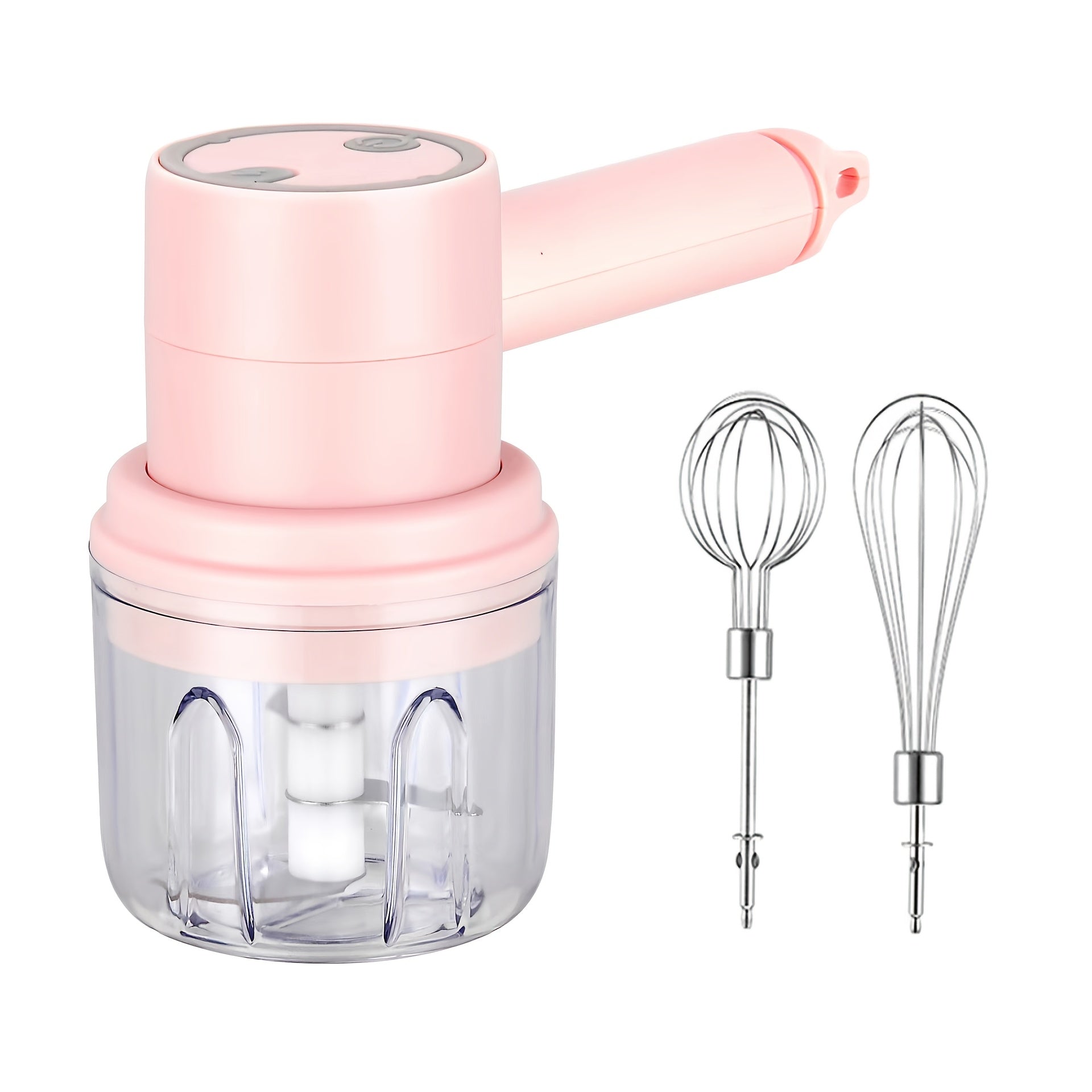 [Portable Food Processor] Rechargeable Portable Electric Food Processor with 3 Sharp Stainless Steel Blades | Multi-Functional Kitchen Appliance for Chopping, Grinding, Mixing Eggs & Cream, Ideal for Garlic, Pepper, Onion, Celery, Ginger, Meat - 1200mAh