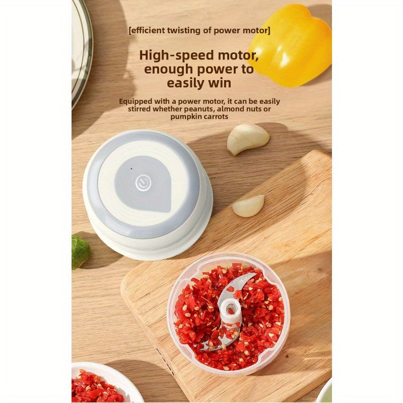 Upgraded Electric Garlic Press, Automatic Home Use Three-in-One Multi-Purpose Mincer & Chopper for Baby Food – Portable Kitchen Gadget with Easy Cleaning and Time-Saving Effort, Garlic Slicer Automatic, Manual Garlic Press, Garlic Crushing Plate, Garlic