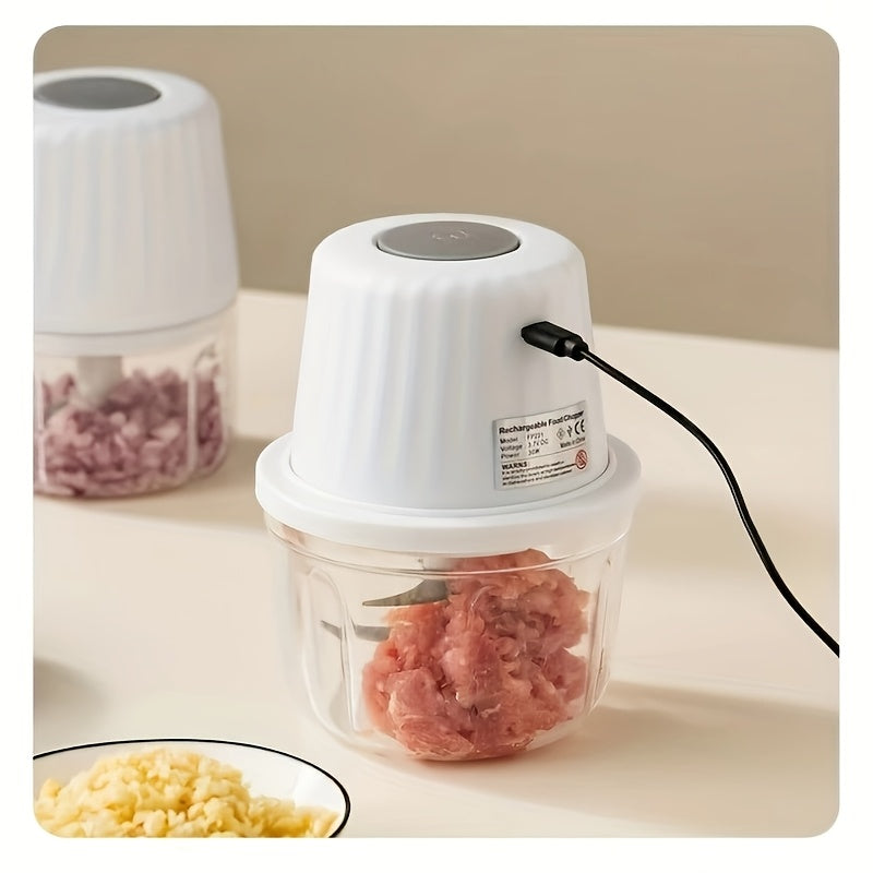 [Electric Garlic Press] USB Rechargeable Electric Garlic Press And Chopper, Mini Kitchen Garlic Mincer, Crusher