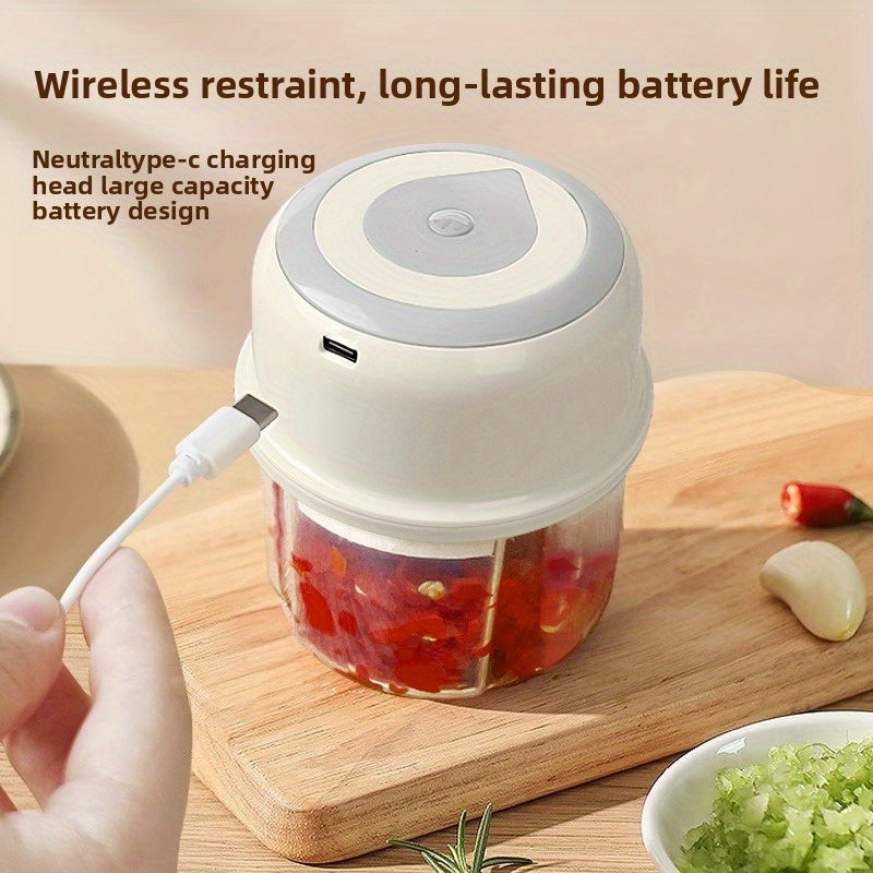 Upgraded Electric Garlic Press, Automatic Home Use Three-in-One Multi-Purpose Mincer & Chopper for Baby Food – Portable Kitchen Gadget with Easy Cleaning and Time-Saving Effort, Garlic Slicer Automatic, Manual Garlic Press, Garlic Crushing Plate, Garlic