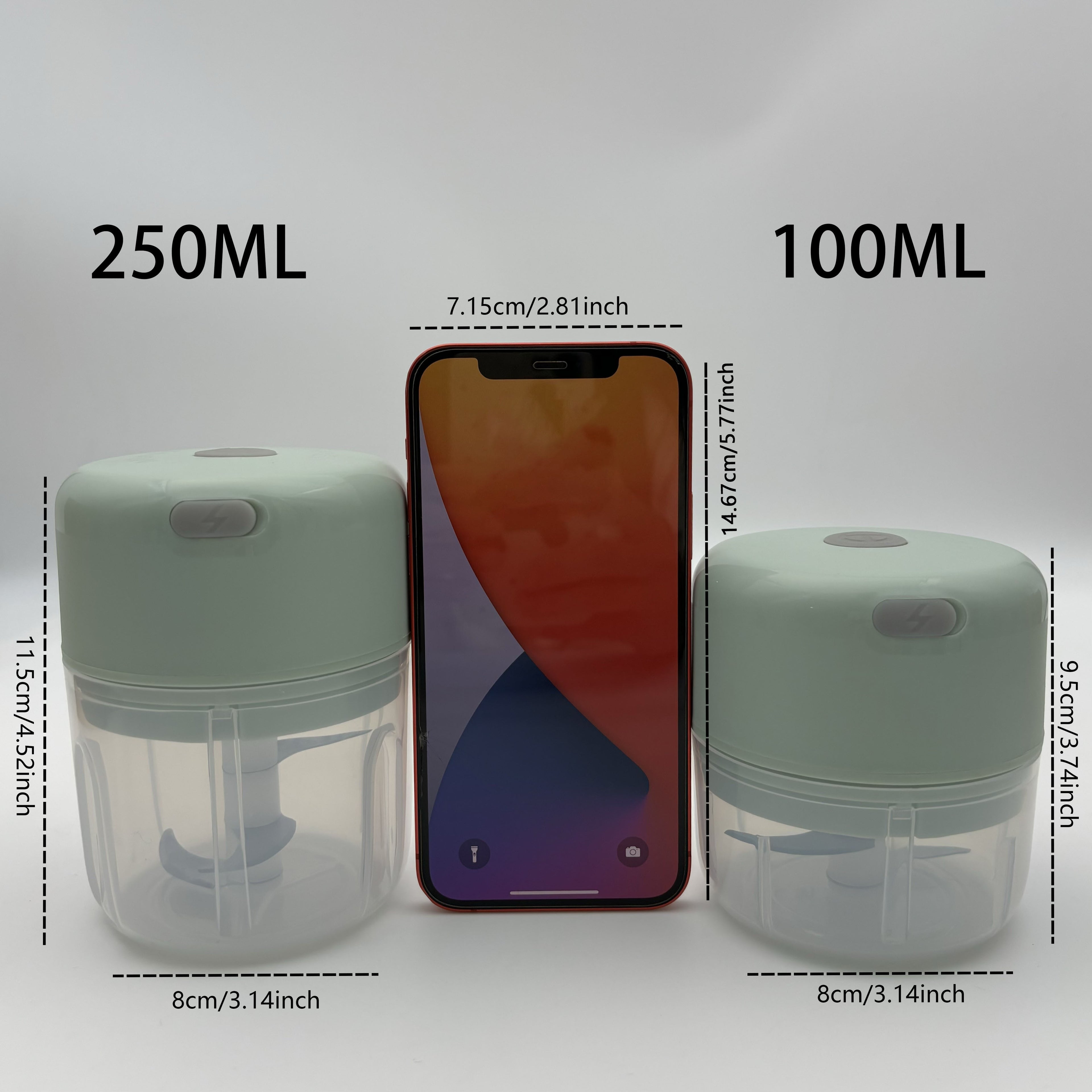 Efficient USB Rechargeable Mini Chopper: 3.38oz/8.45oz Versatile Garlic& Meat Grinder, Fast 1000 RPM Motor- Perfect Kitchen Companion