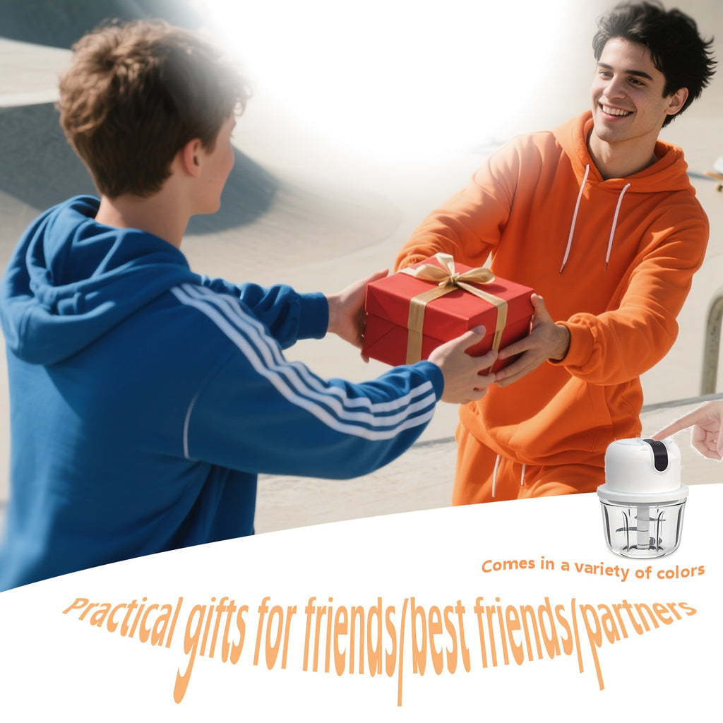 11.83oz USB Rechargeable Wireless Electric Food Processor - 6-Blade High-Cutting Power for Garlic/Onion/Chili/Nuts Meat/Family Meal, Food Grinder/Portable Food Processor, Essential Kitchen Gadget Christmas/Thanksgiving/Father'S Day Gift Choice Chef