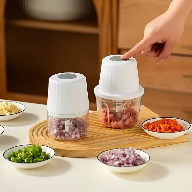 [Electric Garlic Press] USB Rechargeable Electric Garlic Press And Chopper, Mini Kitchen Garlic Mincer, Crusher