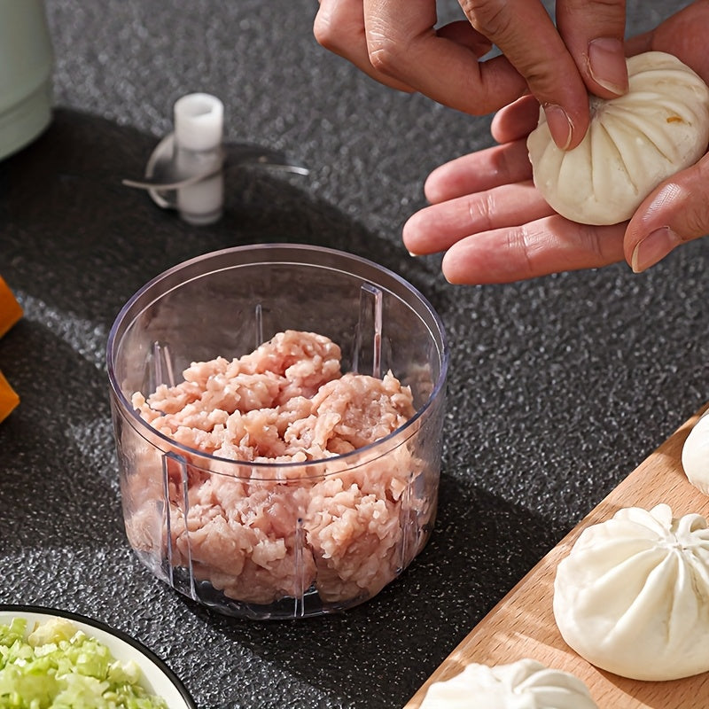 3-color options, compact electric garlic press for home and restaurant use with stainless steel blades, quickly crushes garlic and ginger, ideal for various food preparations