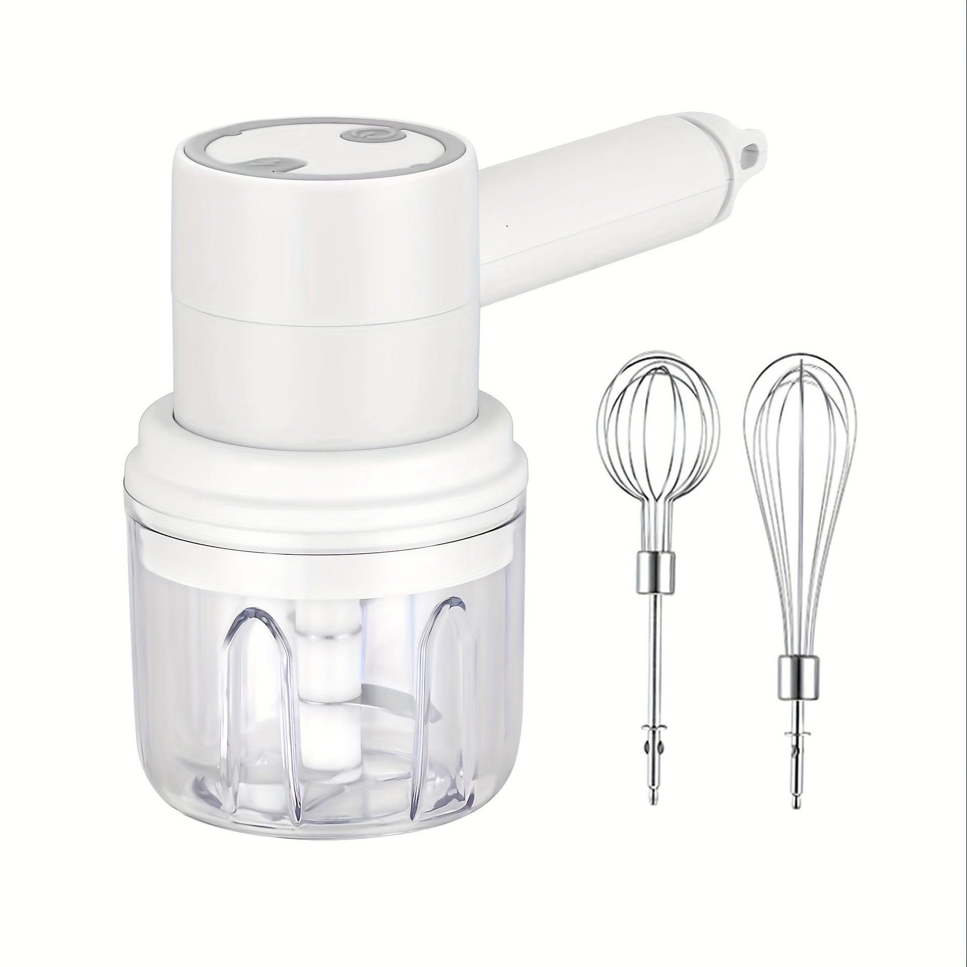 [Portable Food Processor] Rechargeable Portable Electric Food Processor with 3 Sharp Stainless Steel Blades | Multi-Functional Kitchen Appliance for Chopping, Grinding, Mixing Eggs & Cream, Ideal for Garlic, Pepper, Onion, Celery, Ginger, Meat - 1200mAh