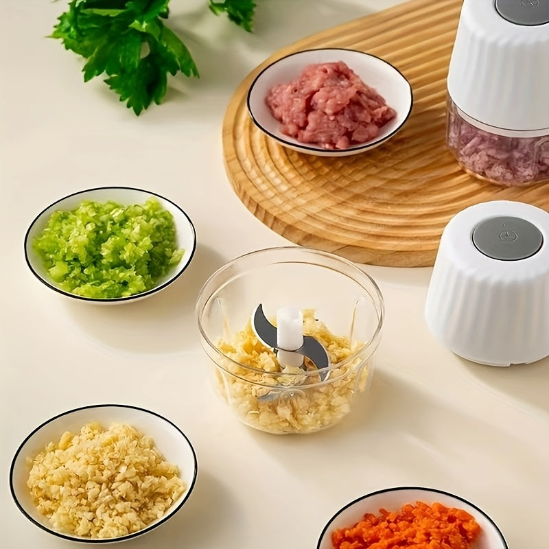 [Electric Garlic Press] USB Rechargeable Electric Garlic Press And Chopper, Mini Kitchen Garlic Mincer, Crusher