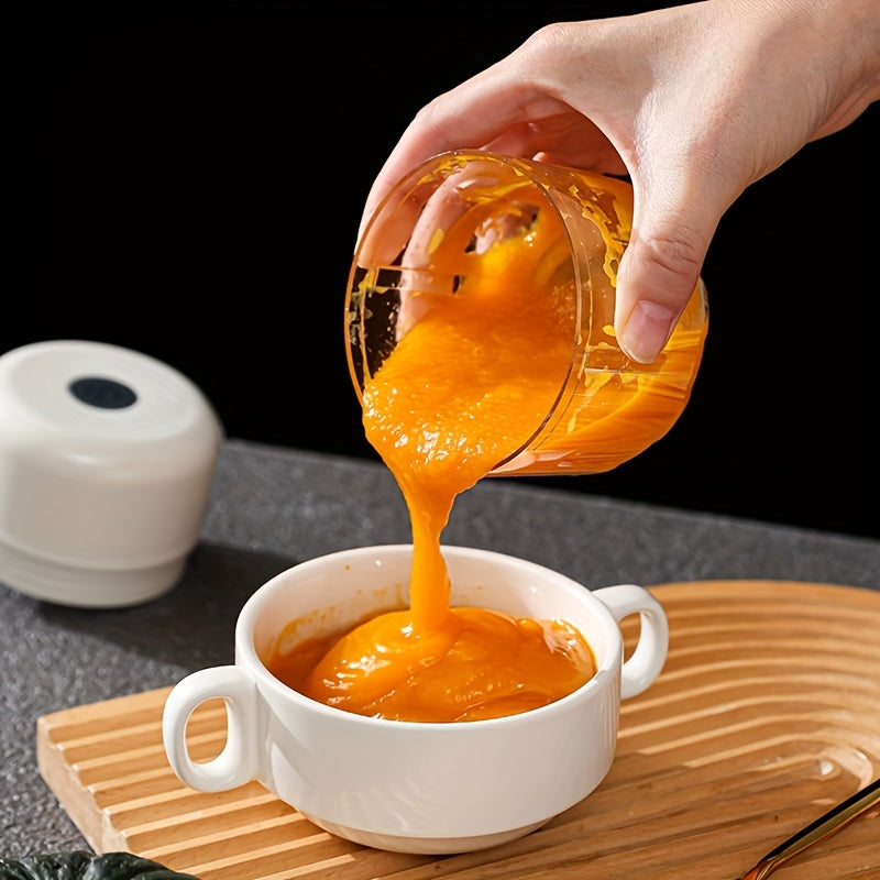 3-color options, compact electric garlic press for home and restaurant use with stainless steel blades, quickly crushes garlic and ginger, ideal for various food preparations