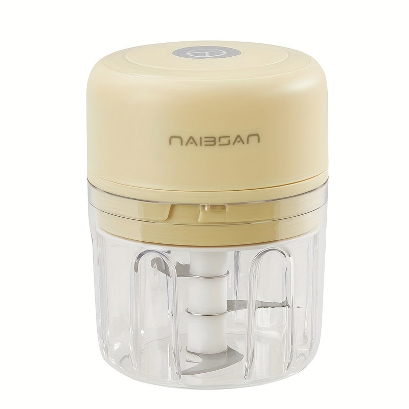 Naibsan Electric Food Chopper, Food Processor, Garlic Masher, Meat Grinder, Type-C, USB Charging, Mini, Small, Meat Masher, Kitchen Gadget, 251ml, 8.45oz, Wireless, Portable, Vegetable Chopper, Onion, Ginger, Chili Pepper.