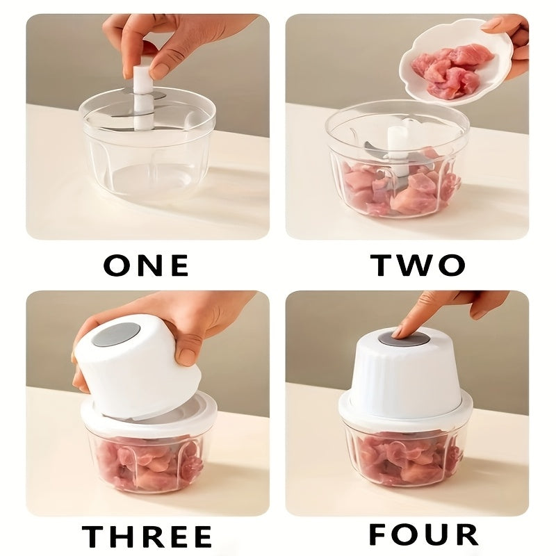 [Electric Garlic Press] USB Rechargeable Electric Garlic Press And Chopper, Mini Kitchen Garlic Mincer, Crusher