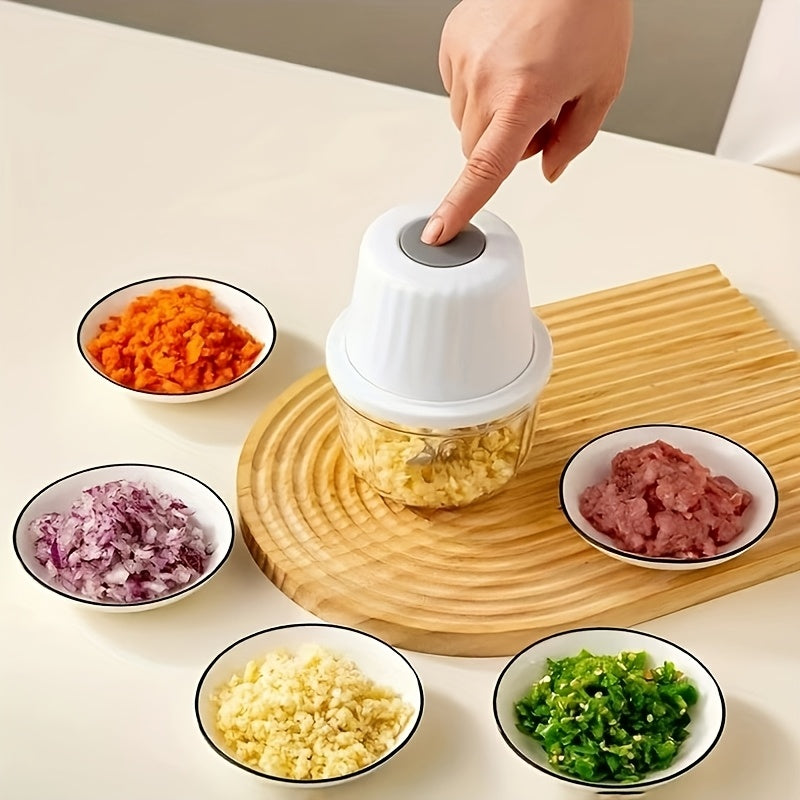 [Electric Garlic Press] USB Rechargeable Electric Garlic Press And Chopper, Mini Kitchen Garlic Mincer, Crusher